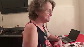 Grey Slut Italian Granny